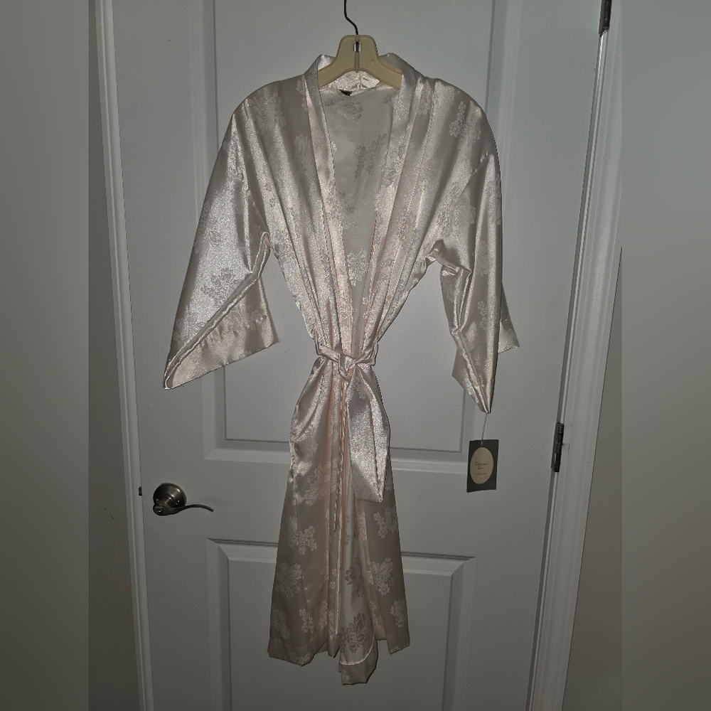Deadstock Vintage Christian Dior Luxurious Cream Floral Robe